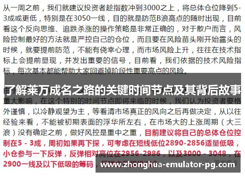 了解莱万成名之路的关键时间节点及其背后故事
